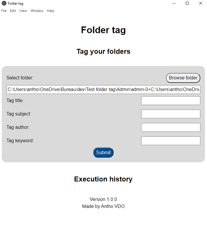 Select multiple folders in folder-tag